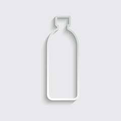 paper bottle icon - vector