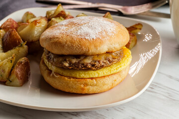 Sausage Egg Breakfast Sandwich