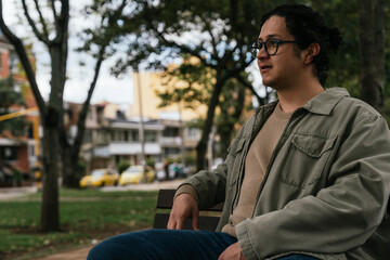 Portrait young man street