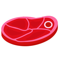 illustration of raw meat beef steak on a white background