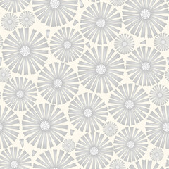 Abstract floral seamless pattern. Geometric background with flowers.