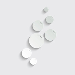 paper Bubble vector icon. Soap or water icon