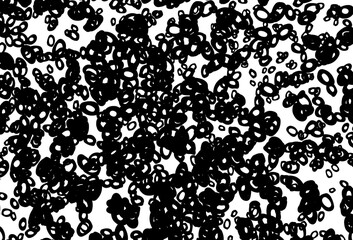 Black and white vector pattern with spheres.