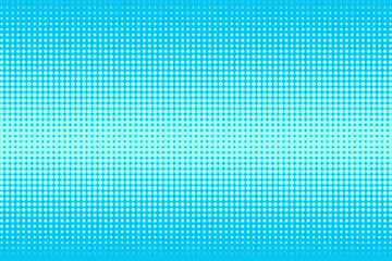 Blue halftone background. Blue tone from dots. Pattern with a gradient. Vintage texture. Vector illustration. Stock image.