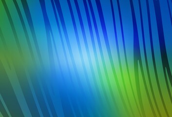 Fototapeta premium Light Blue, Green vector pattern with bent lines.