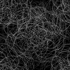 Fototapeta na wymiar Hand-drawn circles. line pen doodle. Seamless background. Vector illustration