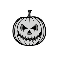 cartoon style vector halloween pumpkin