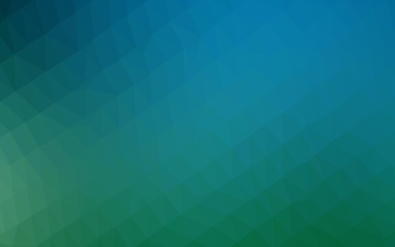 Light Blue, Green vector triangle mosaic texture. A completely new color illustration in a vague style. New texture for your design.