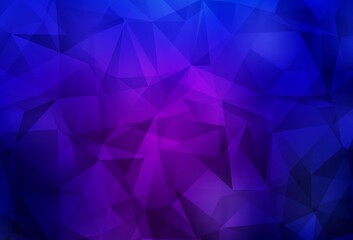 Obraz premium Dark Purple, Pink vector polygon abstract background.