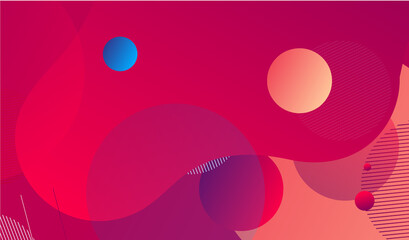 Landing page template with liquid fluid shapes and geometric patterns for business website design. illustration