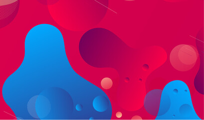 Landing page template with liquid fluid shapes and geometric patterns for business website design. illustration