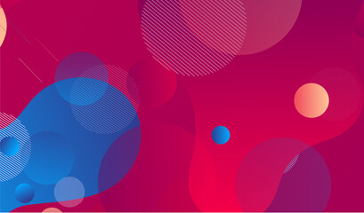 Landing page template with liquid fluid shapes and geometric patterns for business website design. illustration