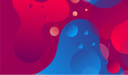 Landing page template with liquid fluid shapes and geometric patterns for business website design. illustration