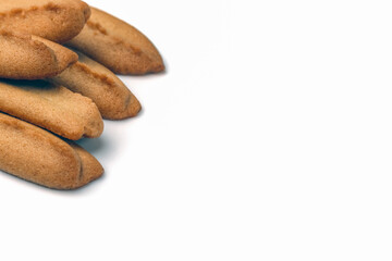 shortbread close-up on a white background. macro
