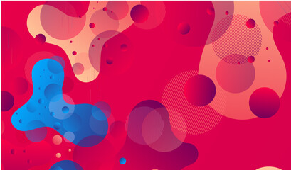 Landing page template with liquid fluid shapes and geometric patterns for business website design. illustration