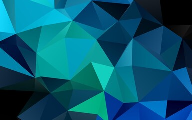 Obraz premium Light Blue, Green vector polygon abstract background. Modern geometrical abstract illustration with gradient. The best triangular design for your business.