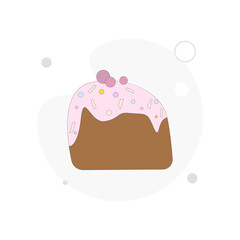 cake vector flat illustration on white background
