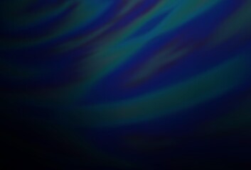 Dark BLUE vector blurred bright template.