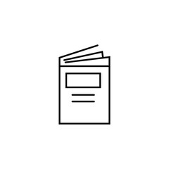 outline paper icon on white background