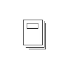 outline paper icon on white background