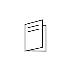 outline paper icon on white background