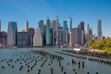 Fototapeta premium lower manhattan water beautiful