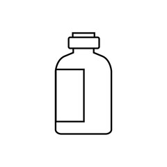 outline bottle icon on white background.Vector Eps 10