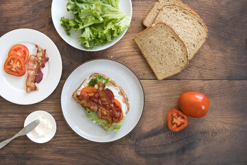 Making a BLT Sandwich with Avocado