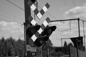train light on the street