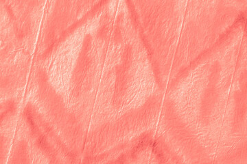 Living Coral Ogee Pattern. Dyed Background. 