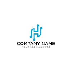 Letter H logo icon design template elements