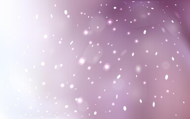 Light Purple vector cover with beautiful snowflakes. Shining colored illustration with snow in christmas style. The template can be used as a new year background.