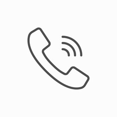 Phone call line symbol vector for website