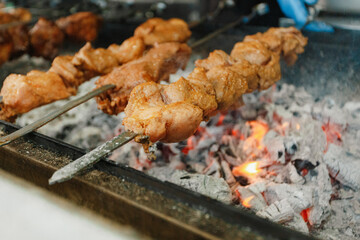 shish kebab on a skewer