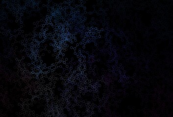 Dark Blue, Yellow vector backdrop with artificial intelligence data.