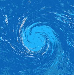 A hurricane, cyclone, typhoon, or tropical storm abstract background that suggests debris being pulled into the counter-clockwise vortex. From a photo of a natural spring.