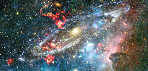 Nebula and stars in deep space. Elements of this image furnished by NASA