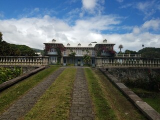 front of mansion