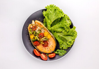 Stir fried Salmon with Black Pepper
