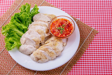 Boiled chicken breast