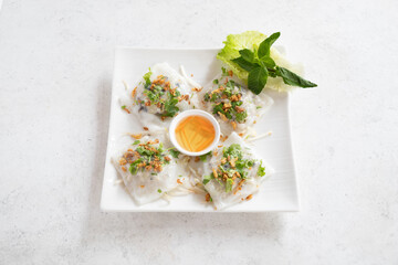 Vietnamese ravioli with chicken, asian food