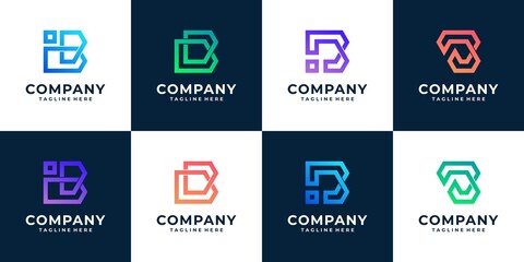 collection of abstract logo symbol, monogram icon