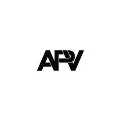 apv letter original monogram logo design