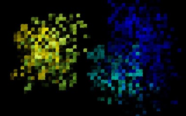 Dark Multicolor, Rainbow vector texture in rectangular style. Decorative design in abstract style with rectangles. The template can be used as a background.