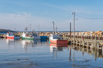 Fototapeta premium Lobster fishing Nova Scotia landscape