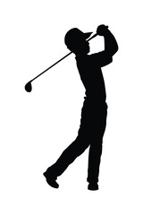 Golf player silhouette vector