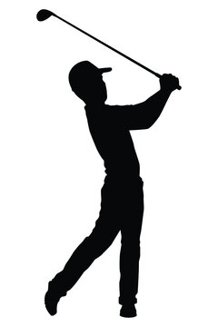 Golf player silhouette vector