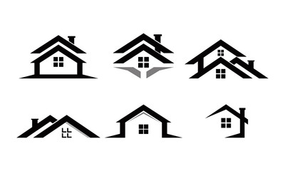 building home set package vector illustration