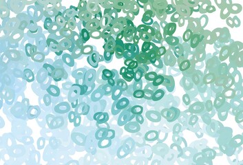 Light Blue, Green vector cover with spots.