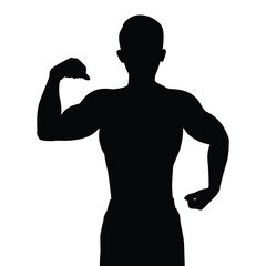 Fototapeta premium Body builder silhouette vector